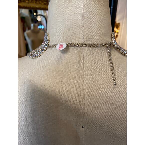 vintage style rhinestone choker statement necklace a b crystal cocktail new year - Picture 8 of 9